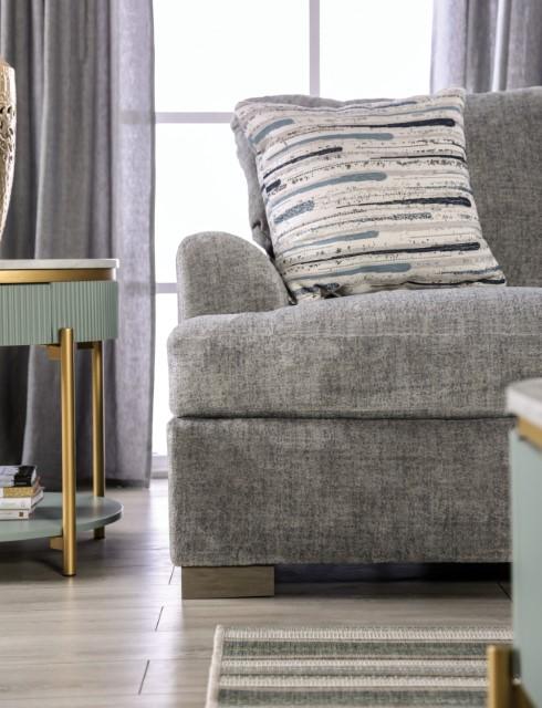 LEYTONSTONE Loveseat, Gray - U&U Home Budget Furniture (Carteret, NJ)