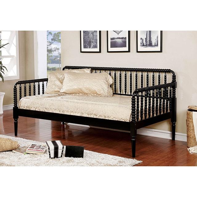 Linda Black Twin Daybed - U&U Home Budget Furniture (Carteret, NJ)