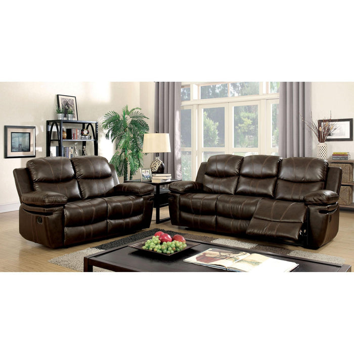 Listowel Brown Love Seat - U&U Home Budget Furniture (Carteret, NJ)