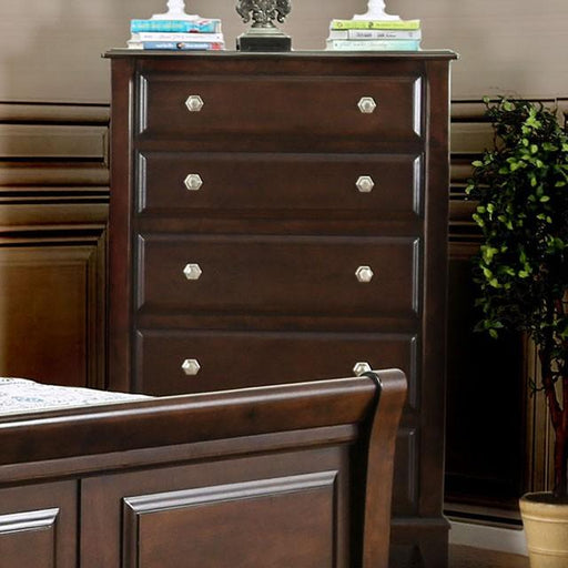 Litchville Brown Cherry Chest - U&U Home Budget Furniture (Carteret, NJ)