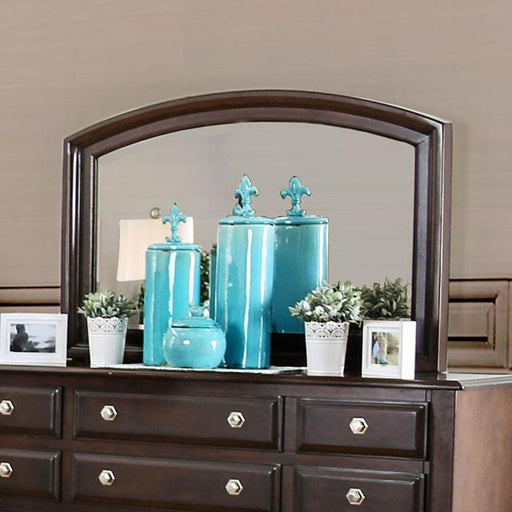 Litchville Brown Cherry Mirror - U&U Home Budget Furniture (Carteret, NJ)