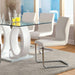 LODIA I White Dining Table - U&U Home Budget Furniture (Carteret, NJ)