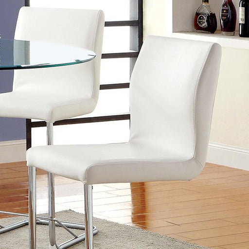 LODIA II White Counter Ht. Chair - U&U Home Budget Furniture (Carteret, NJ)