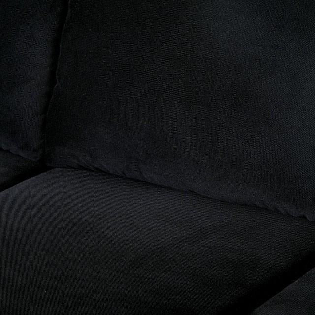 LOMMA Black Ottoman - U&U Home Budget Furniture (Carteret, NJ)