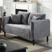 LYNDA Loveseat w/ Pillows, Dark Gray - U&U Home Budget Furniture (Carteret, NJ)