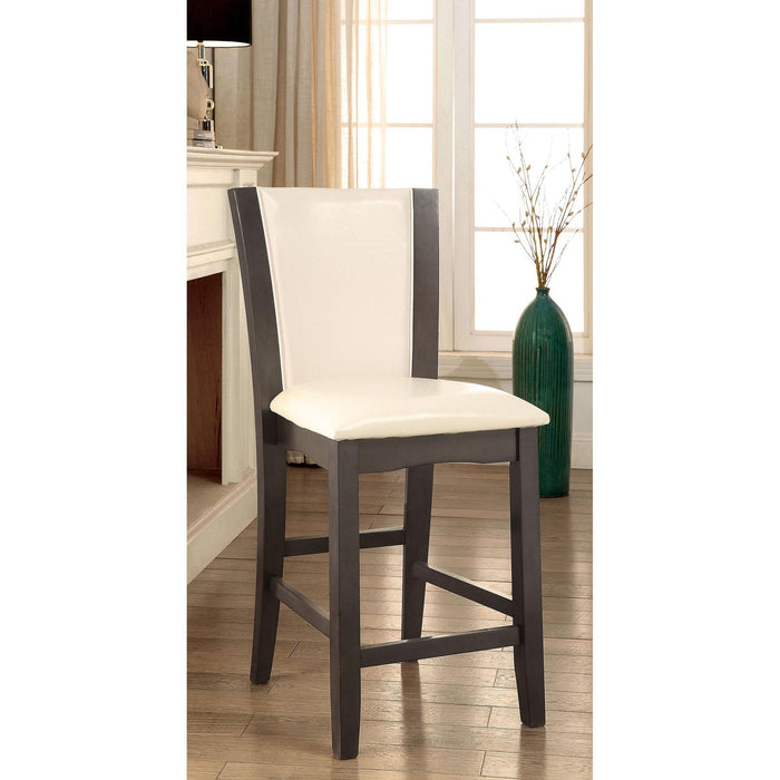 MANHATTAN III Gray/White Counter Ht. Chair - U&U Home Budget Furniture (Carteret, NJ)