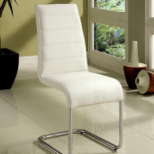 Mauna White Side Chair - U&U Home Budget Furniture (Carteret, NJ)