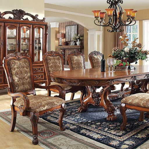 Medieve Antique Oak Dining Table - U&U Home Budget Furniture (Carteret, NJ)