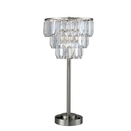Meg Clear Table Lamp - U&U Home Budget Furniture (Carteret, NJ)