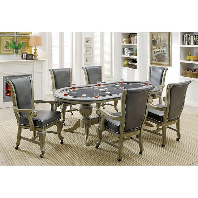 MELINA Gray Arm Chair - U&U Home Budget Furniture (Carteret, NJ)