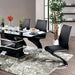 Midvale Black/Chrome Dining Table - U&U Home Budget Furniture (Carteret, NJ)