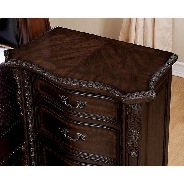 Monte Vista I Brown Cherry Night Stand - U&U Home Budget Furniture (Carteret, NJ)