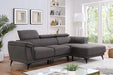 NAPANEE Sectional, Dark Gray - U&U Home Budget Furniture (Carteret, NJ)