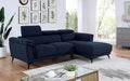 NAPANEE Sectional, Navy - U&U Home Budget Furniture (Carteret, NJ)