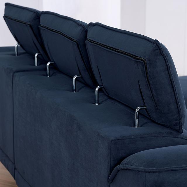NAPANEE Sectional, Navy - U&U Home Budget Furniture (Carteret, NJ)
