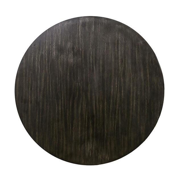 NERISSA Antique Black Round Table, Antique Black - U&U Home Budget Furniture (Carteret, NJ)