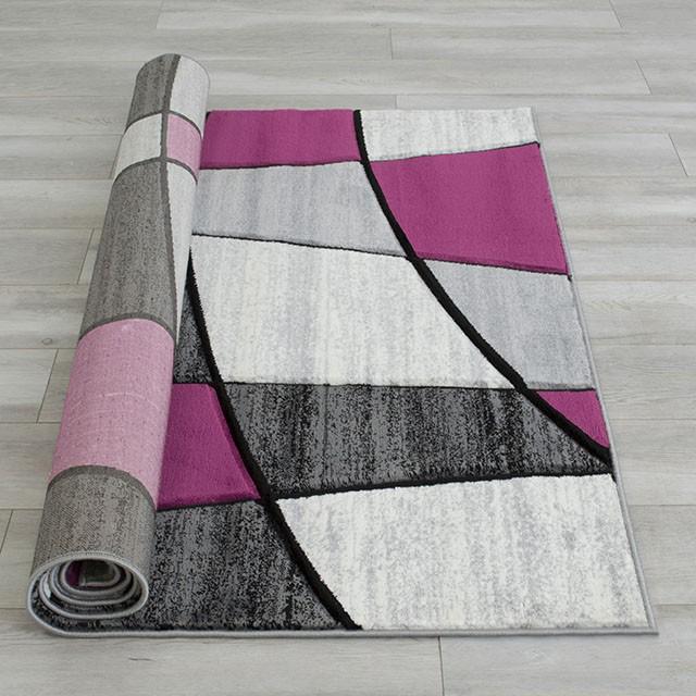 Niksar Gray/Purple 5' X 7' Area Rug - U&U Home Budget Furniture (Carteret, NJ)