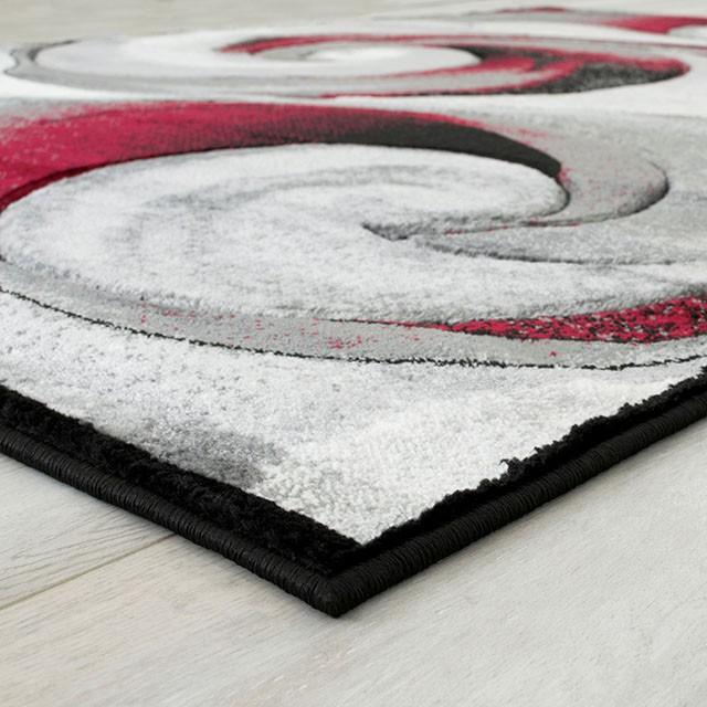 Niksar Red 5' X 7' Area Rug - U&U Home Budget Furniture (Carteret, NJ)