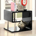 Ninove Black/Chrome End Table - U&U Home Budget Furniture (Carteret, NJ)