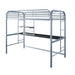Opal Iii Black & Silver Twin Loft Bed - U&U Home Budget Furniture (Carteret, NJ)