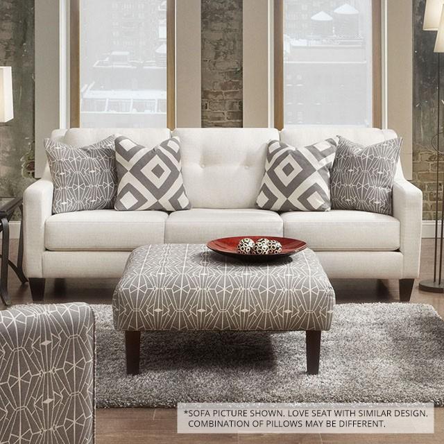 PARKER Ivory Love Seat - U&U Home Budget Furniture (Carteret, NJ)