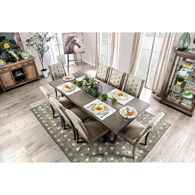 Patience Rustic Natural Tone Dining Table - U&U Home Budget Furniture (Carteret, NJ)