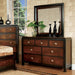 Patra Acacia/Walnut Mirror - U&U Home Budget Furniture (Carteret, NJ)