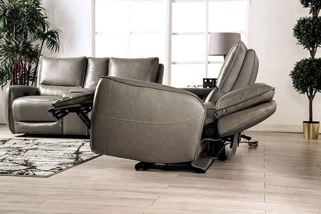 PHINEAS Power Sofa, Gray - U&U Home Budget Furniture (Carteret, NJ)