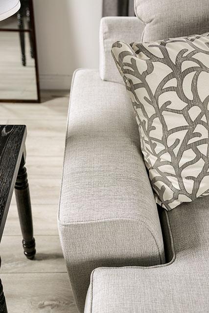 PICOTEE Sofa, Light Gray/Black - U&U Home Budget Furniture (Carteret, NJ)
