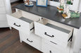 PRIAM Dresser, White/Gray - U&U Home Budget Furniture (Carteret, NJ)