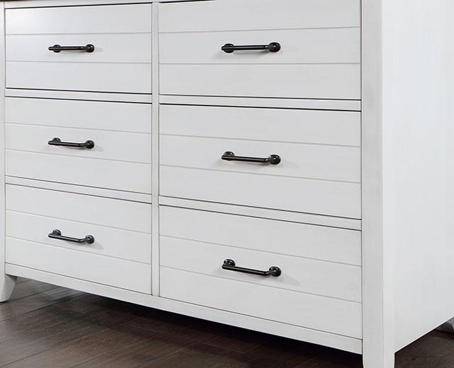 PRIAM Dresser, White/Gray - U&U Home Budget Furniture (Carteret, NJ)