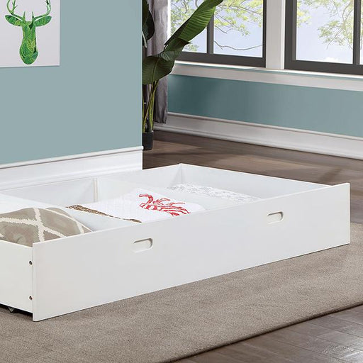 PRIAM Trundle/Drawers, White/Gray - U&U Home Budget Furniture (Carteret, NJ)
