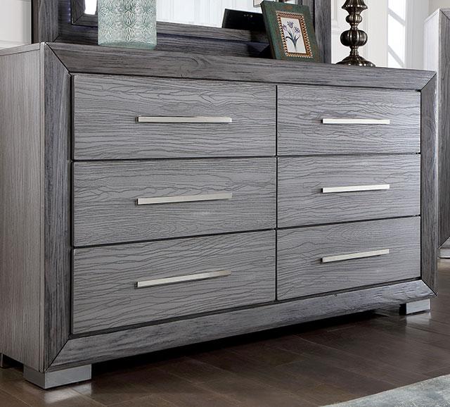 RAIDEN Dresser, Gray - U&U Home Budget Furniture (Carteret, NJ)