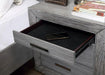 RAIDEN Night Stand w/ USB, Gray - U&U Home Budget Furniture (Carteret, NJ)