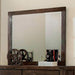 Rexburg Wire-Brushed Rustic Brown Mirror - U&U Home Budget Furniture (Carteret, NJ)