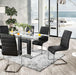 Richfield Black/Chrome Dining Table - U&U Home Budget Furniture (Carteret, NJ)
