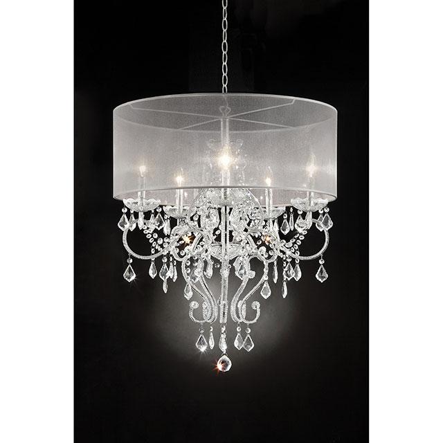 Rigel Silver 31 1/2"H Ceiling Lamp - U&U Home Budget Furniture (Carteret, NJ)
