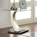 ROXO Satin Plated/Black End Table - U&U Home Budget Furniture (Carteret, NJ)