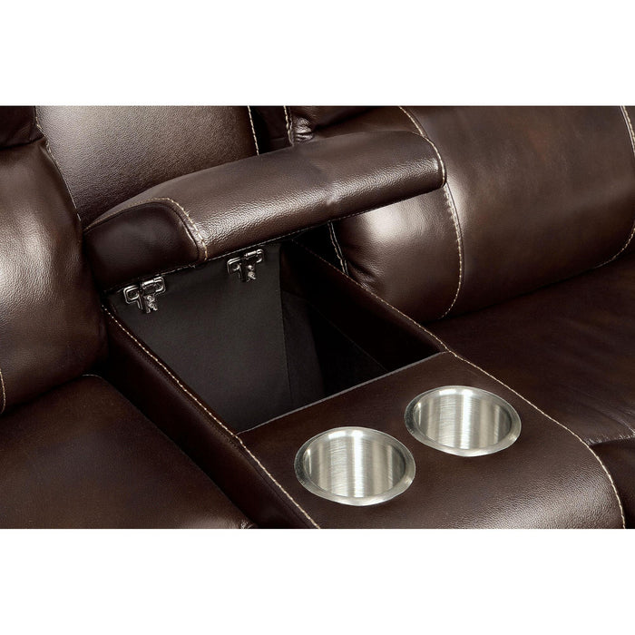 Ruth Brown Love Seat - U&U Home Budget Furniture (Carteret, NJ)
