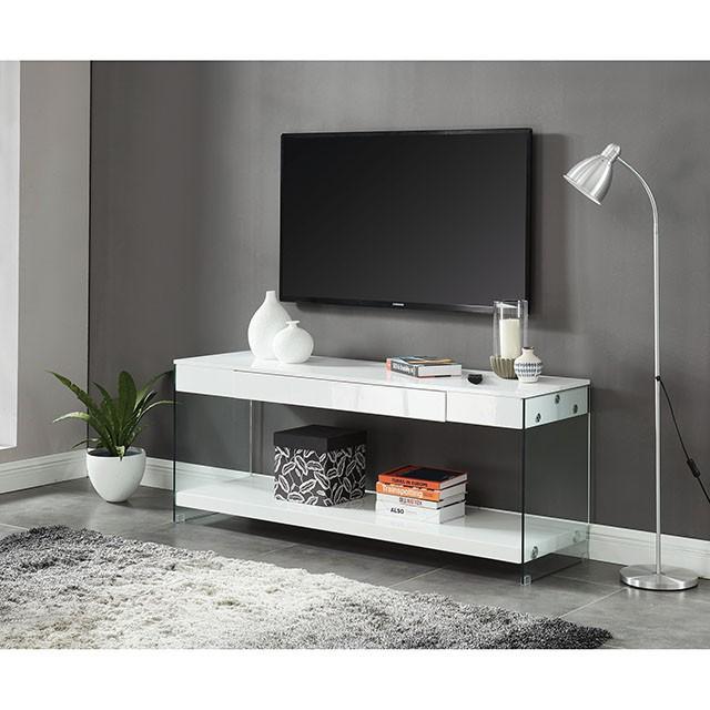 Sabugal White 70" TV Stand - U&U Home Budget Furniture (Carteret, NJ)