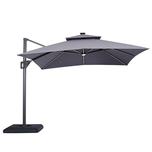 Sano 10 Ft Square Umbrella w/ Double Top w/ LED Light + 37" Large Base - U&U Home Budget Furniture (Carteret, NJ)