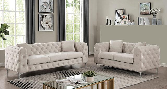 SAPPHIRA Chair, Beige - U&U Home Budget Furniture (Carteret, NJ)