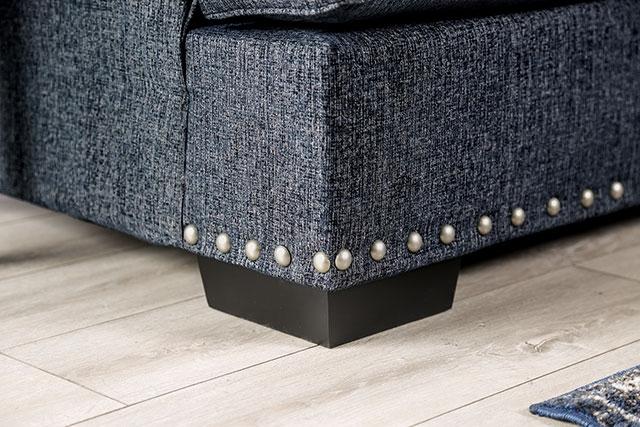 SONORA Loveseat, Dark Navy - U&U Home Budget Furniture (Carteret, NJ)