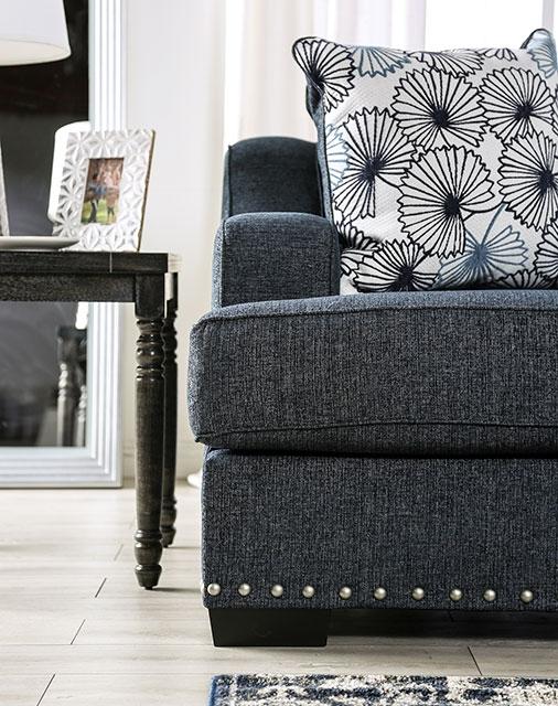 SONORA Loveseat, Dark Navy - U&U Home Budget Furniture (Carteret, NJ)