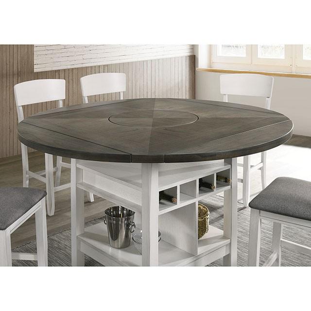 STACIE Counter Ht. Round Dining Table - U&U Home Budget Furniture (Carteret, NJ)