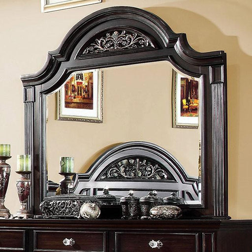 Syracuse Dark Walnut Mirror - U&U Home Budget Furniture (Carteret, NJ)