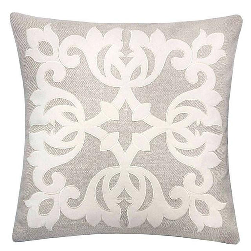 Trudy Light Beige 20" X 20" Pillow, Ecru - U&U Home Budget Furniture (Carteret, NJ)