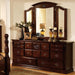 Tuscan II Glossy Dark Pine Dresser - U&U Home Budget Furniture (Carteret, NJ)