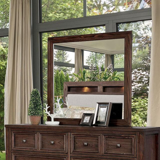 Tywyn Dark Oak Mirror - U&U Home Budget Furniture (Carteret, NJ)