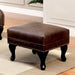 VAUGH Rustic Brown Ottoman - U&U Home Budget Furniture (Carteret, NJ)